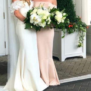 Monique Lhuillier bridesmaid dress size 8. Unaltered. Worn once. Blush color.